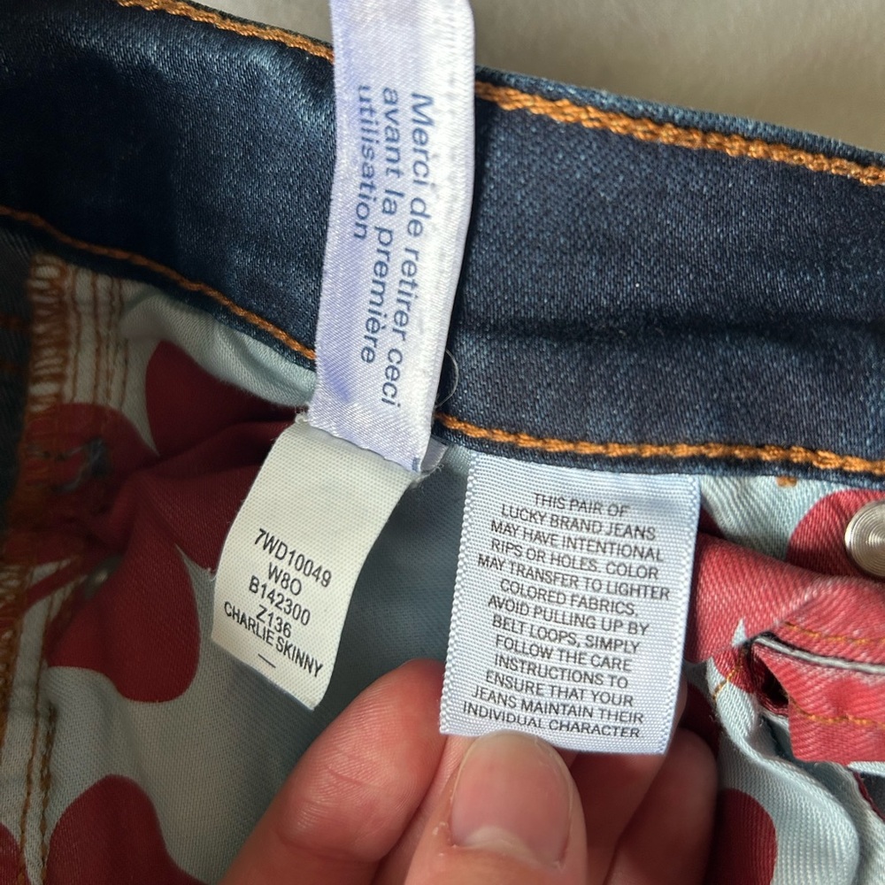 Lucky Brand Dark Wash Charlie Skinny Denim Jeans - Picture 5 of 11